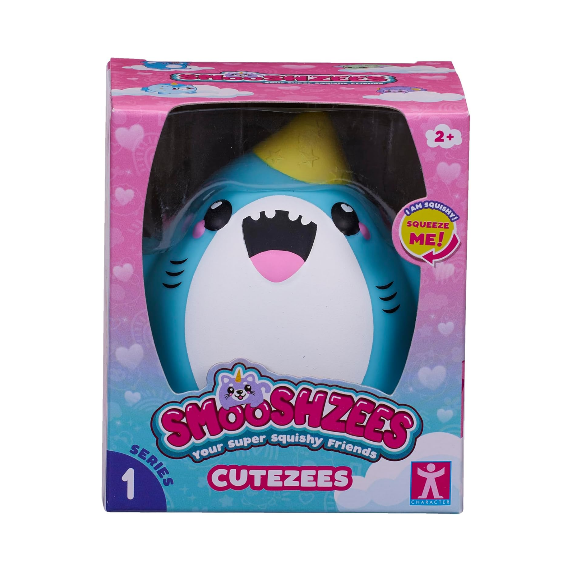 Smooshzees Cutezees Snaws, Blue Shark, Collectable Characters, Supersoft, Cuddly and Squishy!