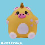 Smooshzees Cutezees Buttercup, Yellow Unicow, Collectable Characters, Supersoft, Cuddly and Squishy!