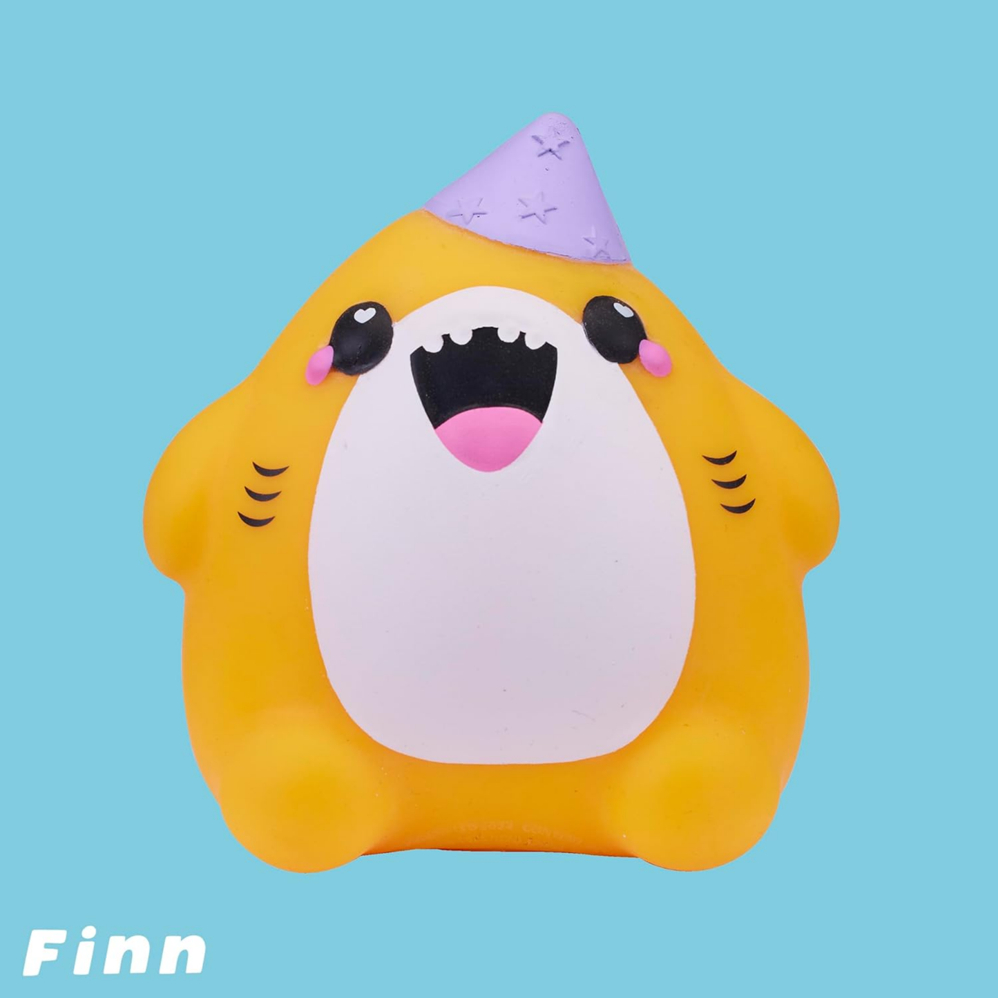 Smooshzees Cutezees Finn, Yellow Shark, Collectable Characters, Supersoft, Cuddly and Squishy!