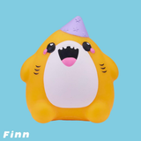 Smooshzees Cutezees Finn, Yellow Shark, Collectable Characters, Supersoft, Cuddly and Squishy!
