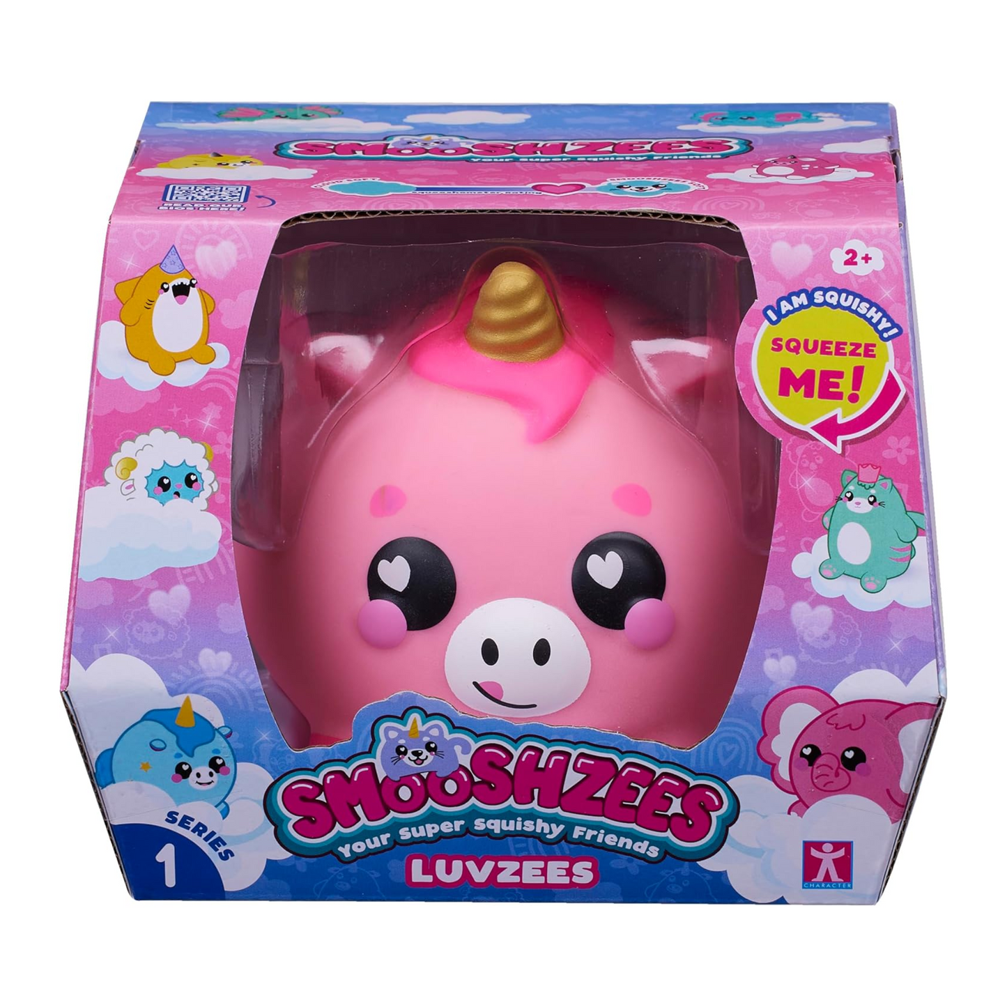 Smooshzees Luvzees, Zappy, Pink Unicorn, Collectable Characters, Supersoft, Cuddly and Squishy!