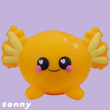 Smooshzees Luvzees, Sonny, Yellow Axolotl, Collectable Characters, Supersoft, Cuddly and Squishy!