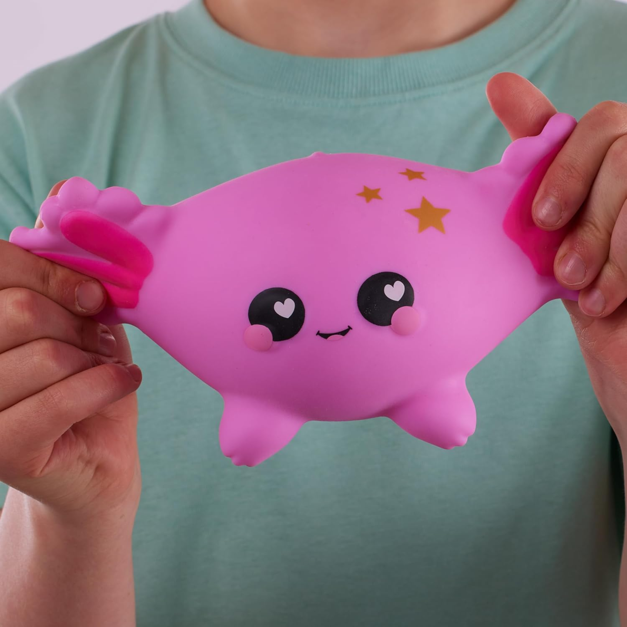 Smooshzees Luvzees, Jelly, Pink Axolotl, Collectable Characters, Supersoft, Cuddly and Squishy!