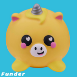 Smooshzees Luvzees, Funder, Yellow Unicorn, Collectable Characters, Supersoft, Cuddly and Squishy!