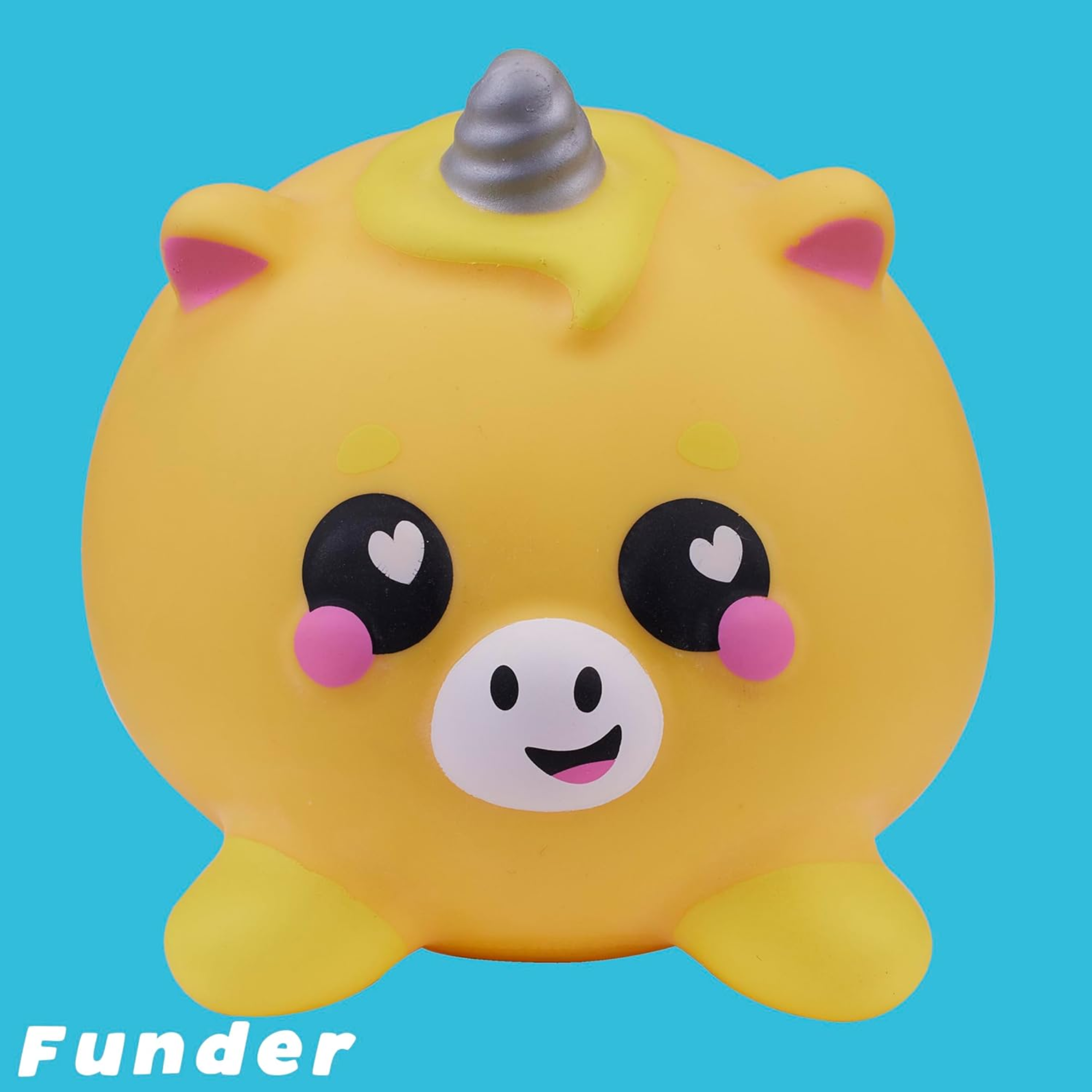 Smooshzees Luvzees, Funder, Yellow Unicorn, Collectable Characters, Supersoft, Cuddly and Squishy!