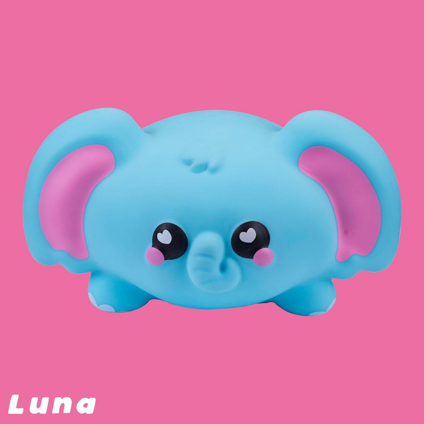 Smooshzees Snugzees, Luna, Blue Elephant, Collectable Characters, Supersoft, Cuddly and Squishy!