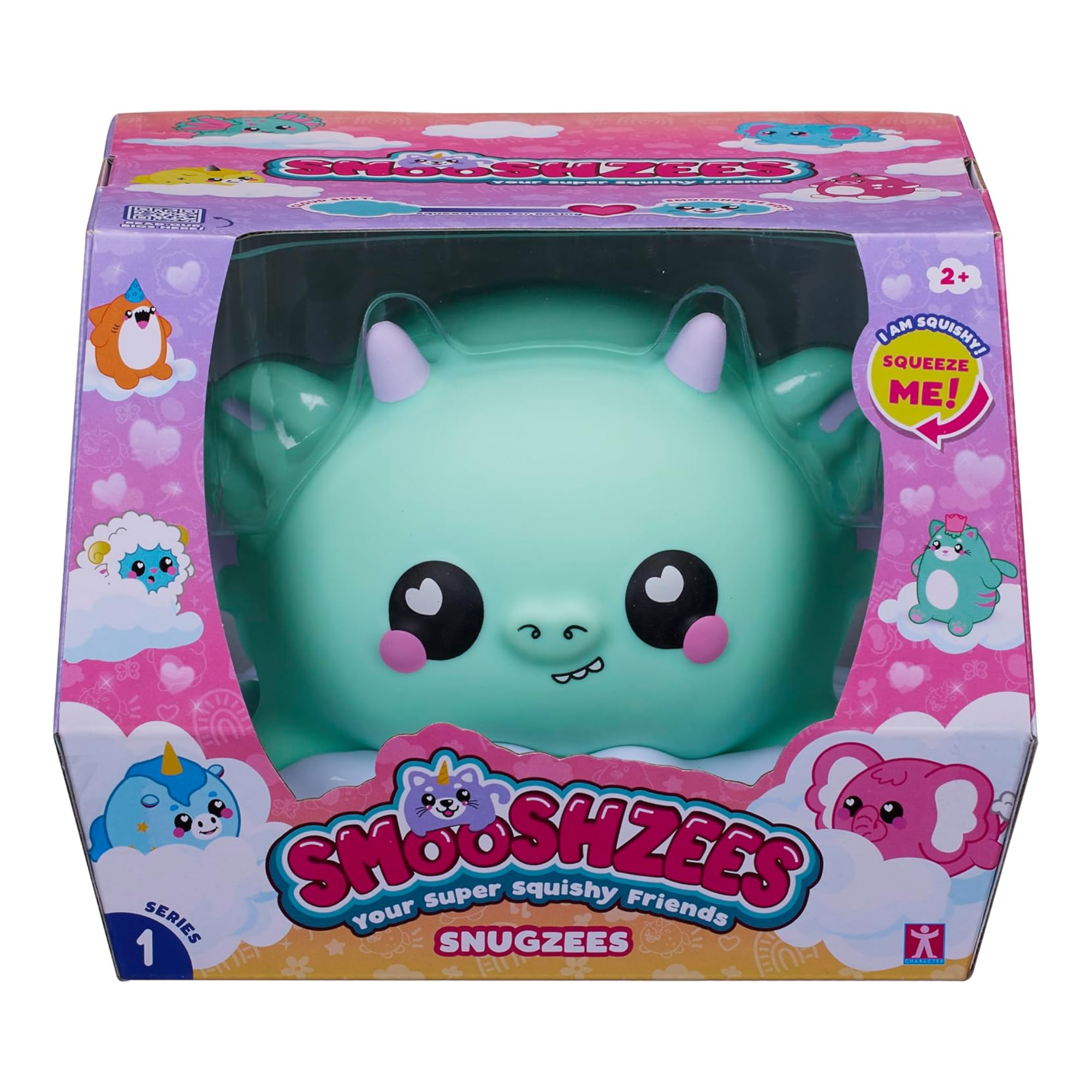 Smooshzees Snugzees, Jade, Green Dragon, Collectable Characters, Supersoft, Cuddly and Squishy!