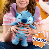 Disney Lilo & Stitch 11" Inch (28 cm) Crack Me Up Stitch Plush with Sound and Motion, Soft & Cuddly Huggable Stuffed Toy, Officially Licensed Kids Toys By Just Play, for Boys and Girls, Aged 3 Years+