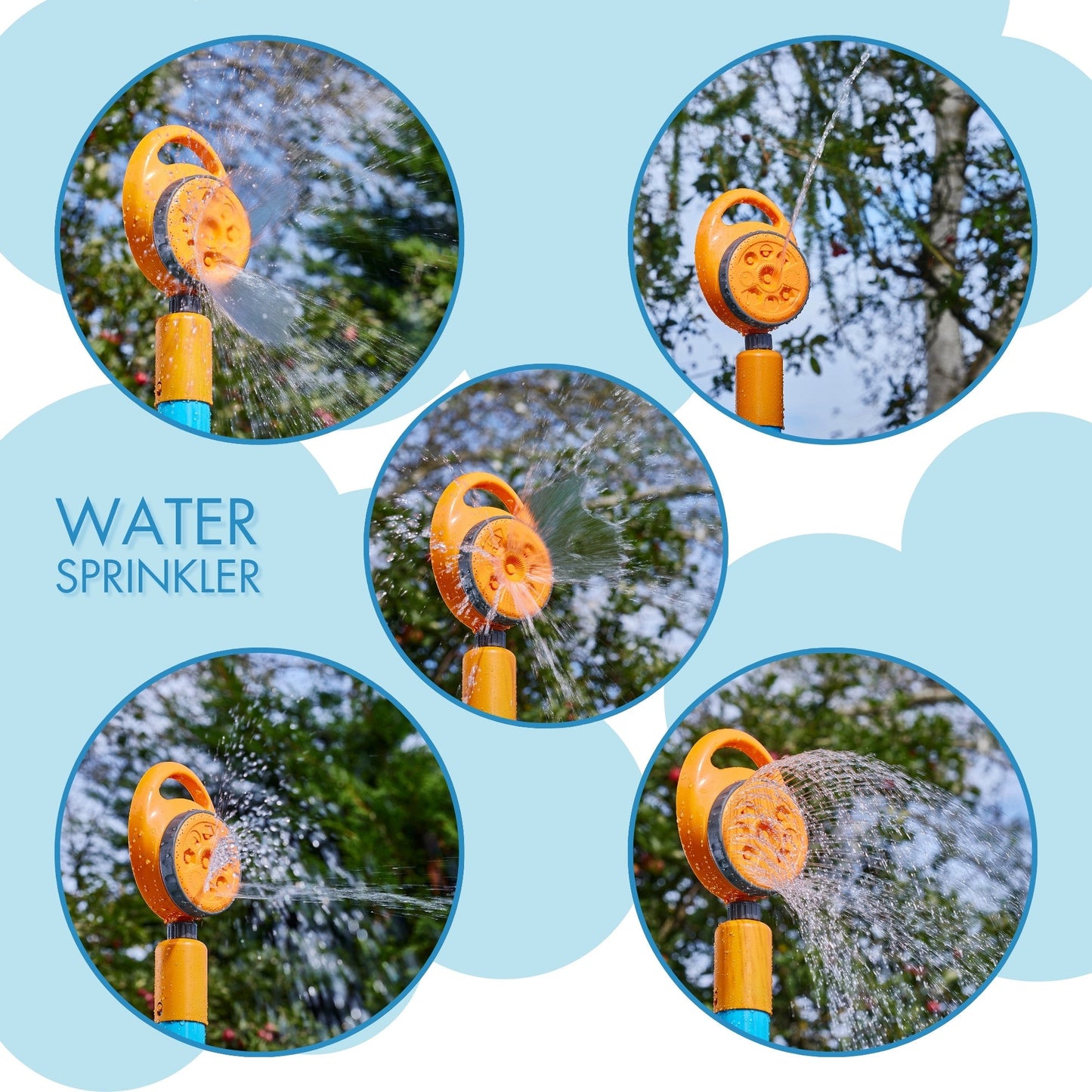Plum Water Park Splash Station, Summer Outdoor Water Play Backyard Toy with 4ft Water Slide, Splash Pad, Bubble Blower, Revealing Wall and Water Sprinkler Accessories, Suitable for Children 3 Years +