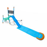 Plum Water Park Shower Tower, Summer Outdoor Water Play Backyard Toy with 6ft Water Slide, 3m Chute, Bubble Blower, Colour Revealing Wall and Water Sprinkler Accessories, for Children 3 Years +