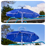 Plum Water Park Umbrella Fountain with Height Adjustable Pole, Convenient and Easy to Store Summer Outdoor Water Play Backyard Toy, Suitable for Children 3 Years +, Blue