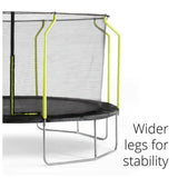 Plum 12ft Springsafe Jumper Trampoline with Enclosure & Safety Net, Outdoor Trampoline with Foam Pad Protection, Galvanized Steel Frame, UV & Weather Resistant, Kids Ages 6+