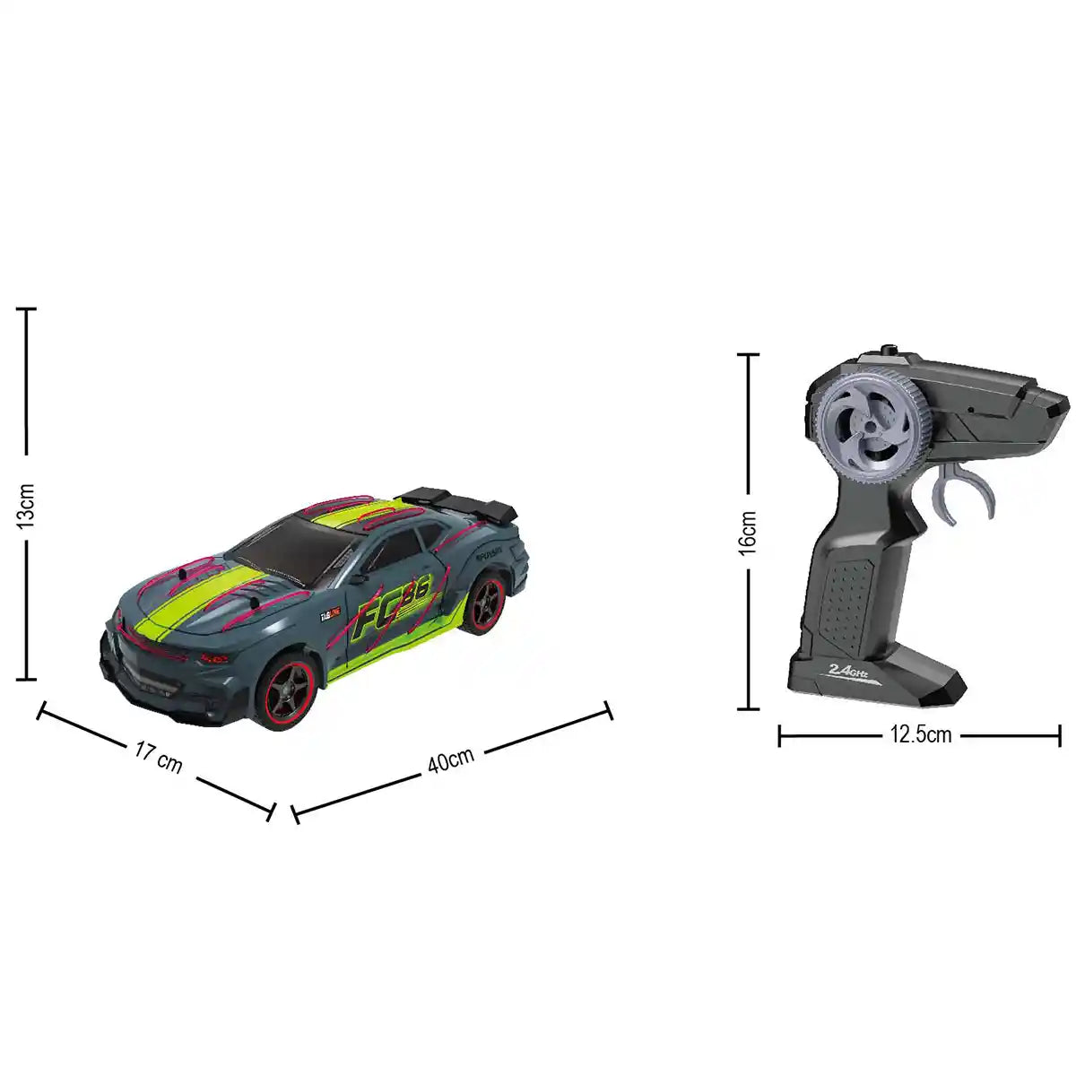 CRAZON 1:12 RC Car with Battery – 2.4G Remote Control, High-Speed Racing Car, Ages 3+
