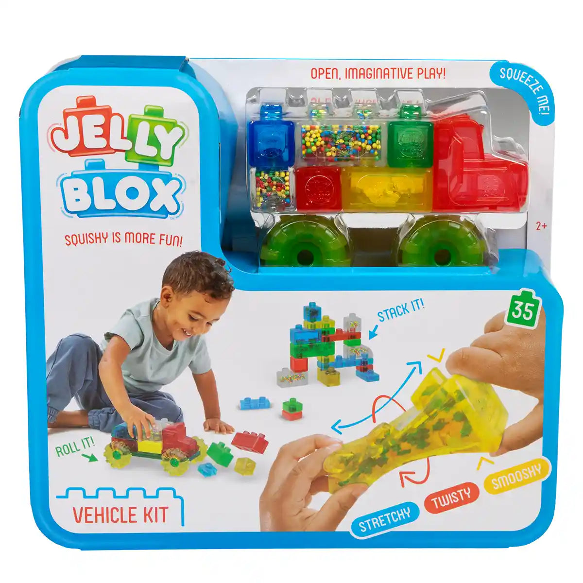 Jelly Blox Vrooom! Truck KIT - Building Sets , Construction Building Set , Creative STEM Building Blocks for Kids , 24 Months+