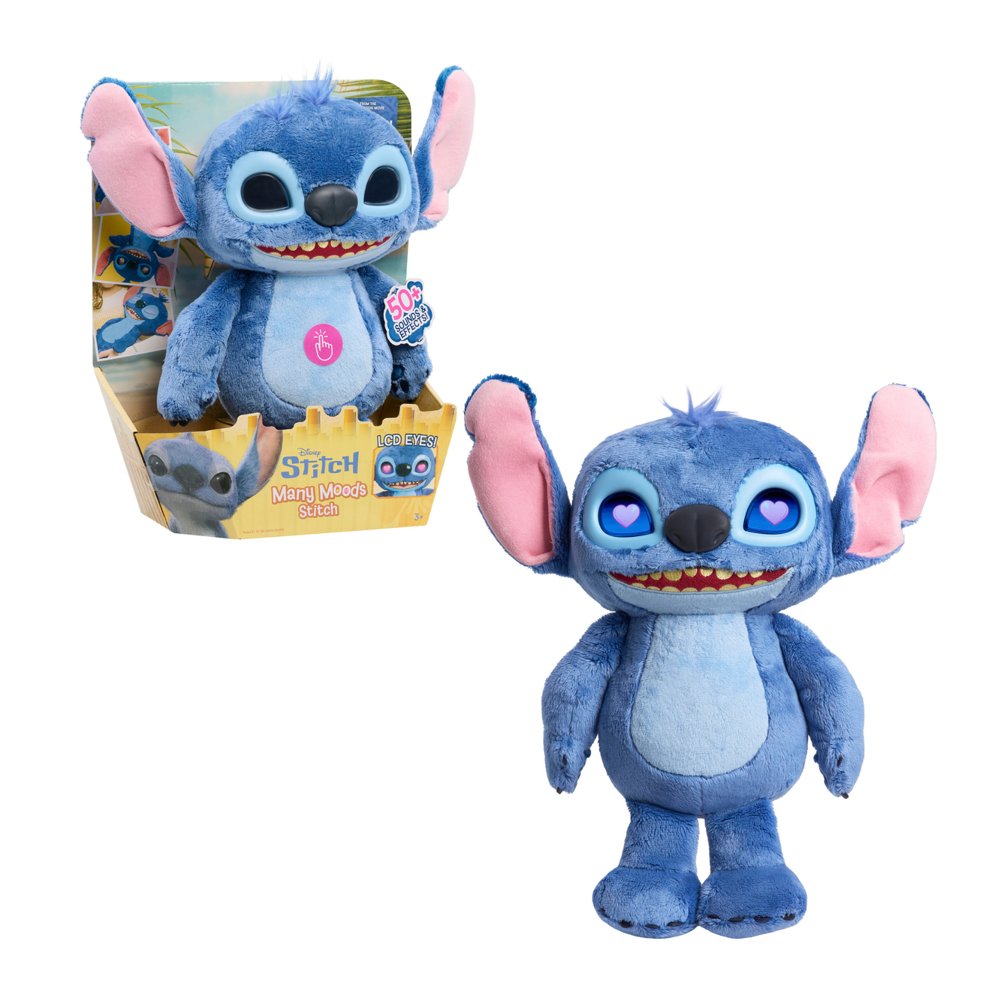 Disney Lilo & Stitch 14 Inch (35 cm) Interactive Plush with 50+ Sounds & Phrases, Soft and Cuddly Huggable Stuffed Alien Animal Kids Toy, Officially Licensed By Just Play, for Boys and Girls 2 Y+