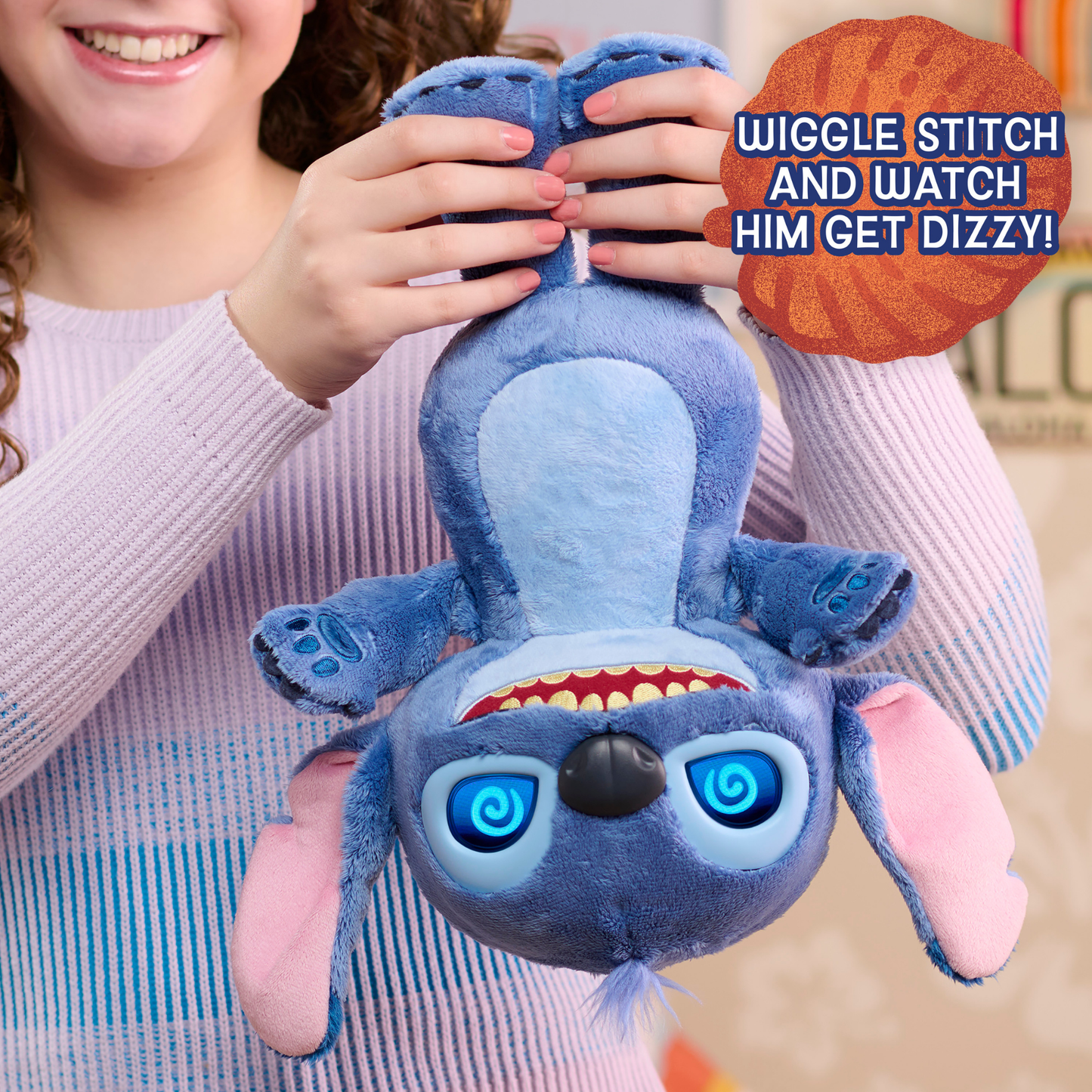 Disney Lilo & Stitch 14 Inch (35 cm) Interactive Plush with 50+ Sounds & Phrases, Soft and Cuddly Huggable Stuffed Alien Animal Kids Toy, Officially Licensed By Just Play, for Boys and Girls 2 Y+