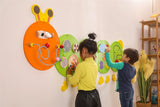 Viga Caterpillar Wall Toy, Multi-Functional Montessori Activity Panel, Wooden Sensory Educational Toy, Develops Motor Skills & Cognition, Eco-Friendly & Safe, for Boys & Girls 18M+