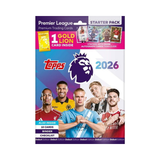 Topps Premier League 2025 2026 Football Trading Cards Starter Pack, Includes 10 Cards with Special Inserts, Gold Lion Limited Card, Collector Binder Checklist and Guide, Official Premier League Collectible