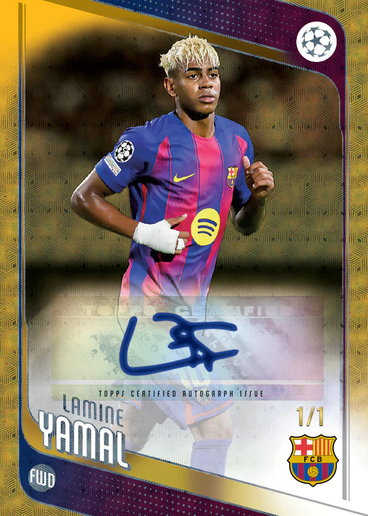 Topps UEFA Club Competitions 2025 2026 Spring Tin Trading Cards Assorted, 59 Cards Pack with 3 Holiday Parallels, Official Soccer Collectible Hobby Tin, Random Design, Age 6+