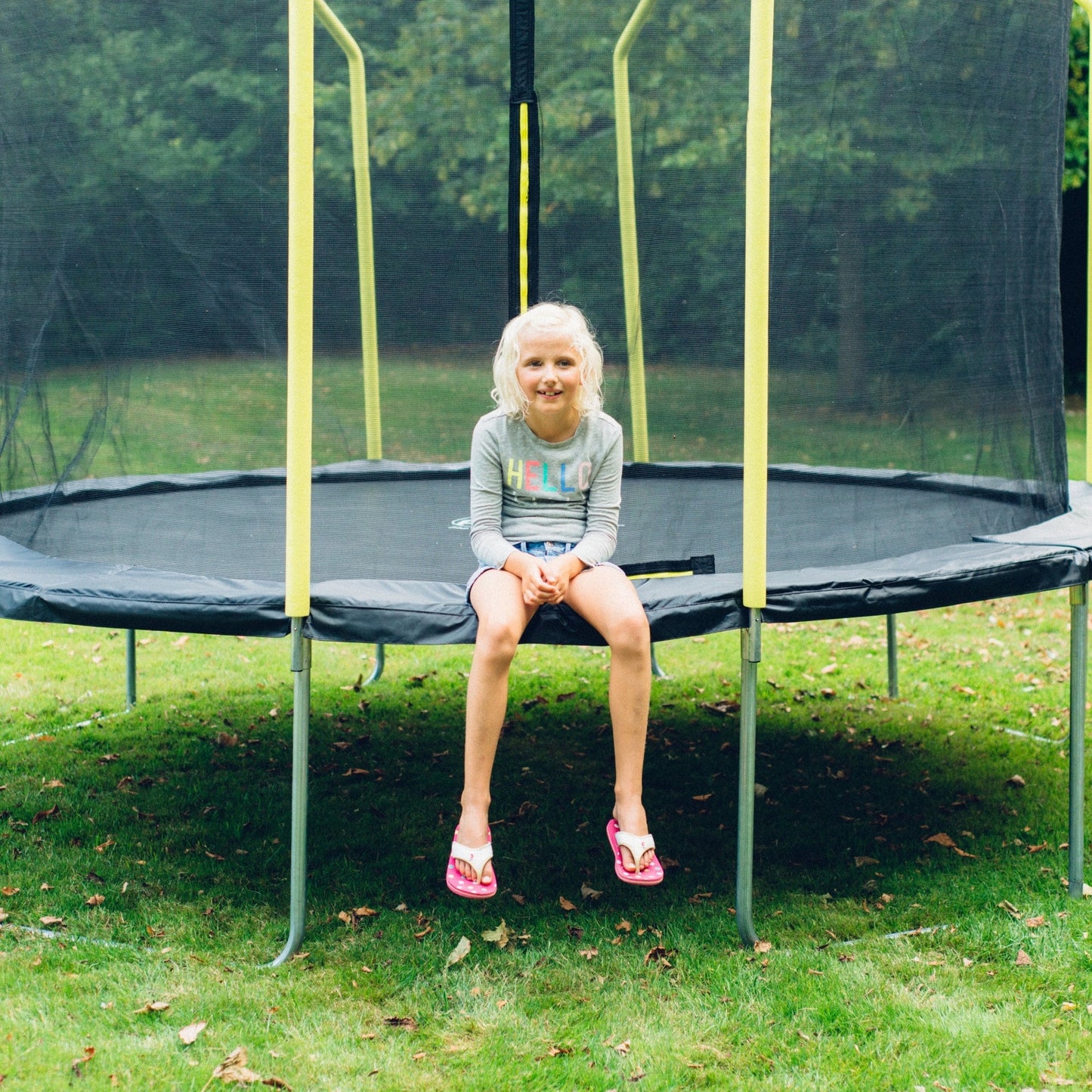 Plum 12ft Springsafe Jumper Trampoline with Enclosure, Safety Net and Foam Pad Protection, Stable Recreational Outdoor Toy with UV, Rust + Weather Protection, Suitable for Kids 6 Years and Above