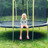 Plum 10ft Springsafe Jumper Trampoline with Enclosure, Safety Net and Foam Pad Protection, Stable Recreational Outdoor Toy with UV, Rust + Weather Protection, Suitable for Kids 6 Years and Above