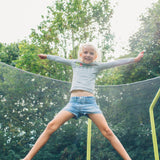 Plum 8ft Springsafe Jumper Trampoline with Enclosure, Safety Net and Foam Pad Protection, Stable Recreational Outdoor Toy with UV, Rust + Weather Protection, Suitable for Kids 6 Years and Above