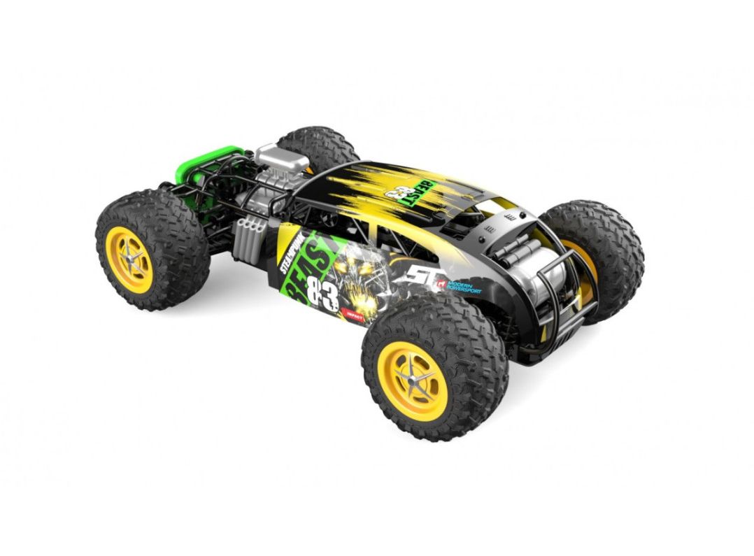 Crazon Beast 83 Off-Road RC Car 1:10 Scale, 2.4GHz Remote Control, 360° Stunt Rotation, USB Rechargeable, 8+