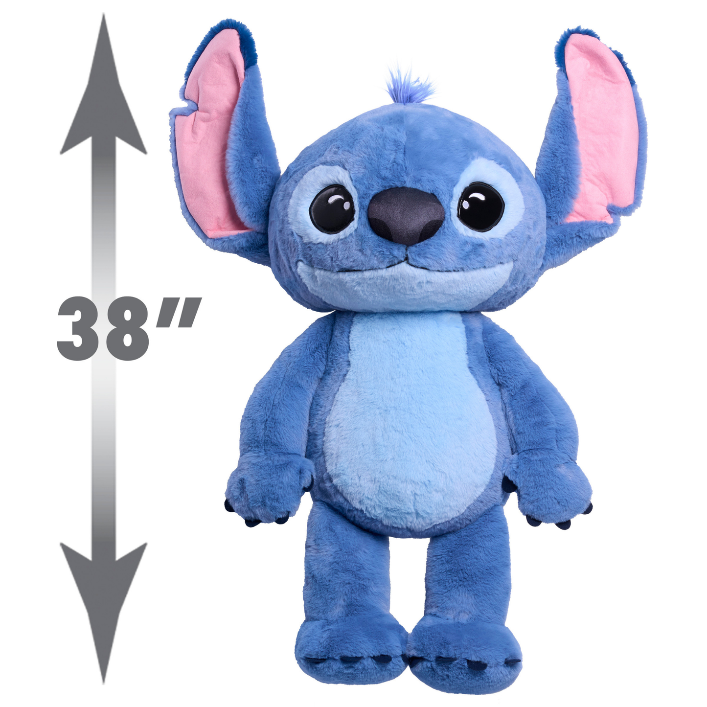 Disney Lilo & Stitch Live Action 38" Inch (96.5 cm) Giant Plush, Soft and Cuddly Huggable Stuffed Alien Animal Toy, Officially Licensed Kids Toys By Just Play, for Boys and Girls, Aged 3 Years+