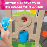 Step2 Waterpark Arcade, Outdoor Water and Sensory Playset, Activity Toy with 6 Piece Toy Accessories, Interactive Easy to Assemble Backyard Water Shooter Suitable for Kids both Boys and Girls Aged 3+