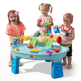 Step2 Ball Buddies Adventure Center, Indoor and Outdoor Water Table, Activity Toy with Helicopter, Boat, Train, Dump Truck and Other AccessoriesSuitable for Kids both Boys and Girls Aged 18m and Above