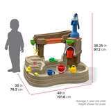 Step2 Pump & Splash Discovery Pond, Indoor and Outdoor Water Table and Sensory Playset Rain Shower Wall, 10 Piece Accessories Set, Backyard Activity Centre,  Suitable for Boys and Girls Aged 2+