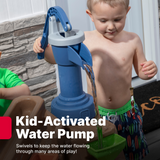 Step2 Pump & Splash Discovery Pond, Indoor and Outdoor Water Table and Sensory Playset Rain Shower Wall, 10 Piece Accessories Set, Backyard Activity Centre,  Suitable for Boys and Girls Aged 2+