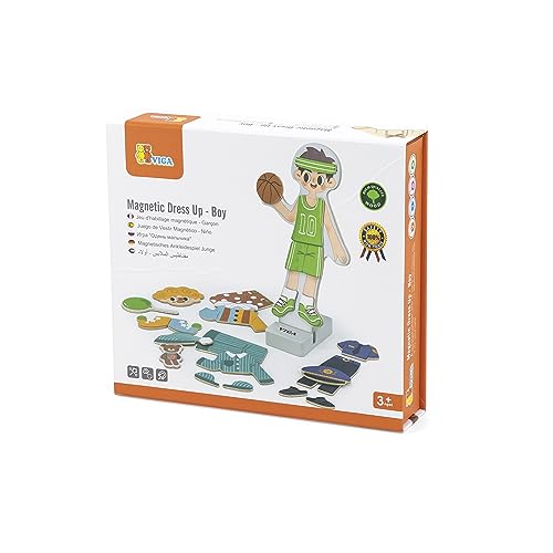 Viga Wooden Magnetic Puzzle Educational Dress Up - Boy