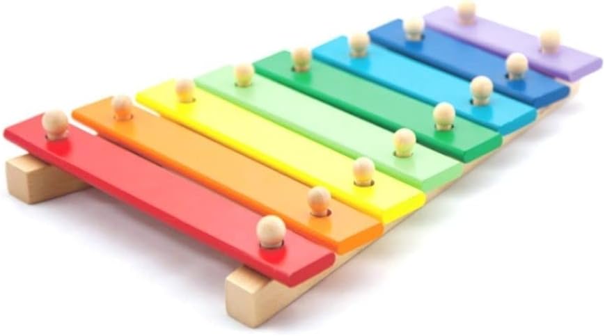 Glooke Selected Viga Wooden Xylophone - Educational MUSical Instrument Toy For Kids Ages 1+ Year, Multi-Coloured