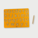 Viga Wooden Lowercase Letters Tracing Board Educational Learning Toy for Kids Handwriting Practice Fine Motor Skills Ages 3 and Up