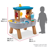 Step2 Rain Showers Splash Tub, Outdoor Water Table, Activity Toy with Double Sided Rain Shower Wall, 10 Piece Accessories Set, Backyard Activity Centre,  Suitable for Boys and Girls Aged 18m+
