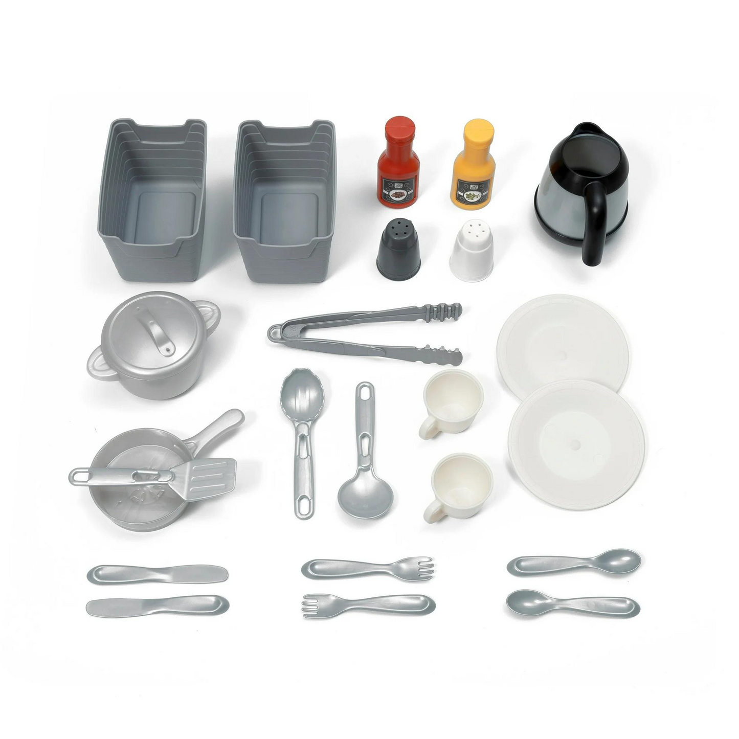 Step2 Gilded Gourmet Kitchen, Kitchen Playset with 25 Piece Accessories Including Pots and Pans, Folk and Spoon, Indoor and Outdoor Roleplay ToySuitable for Children both Boys and Girls Aged 2+