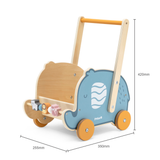 PolarB Doll Buggy Elephant Toddler Walker, Push Toy for Dolls and Plush Toys, Sturdy Plastic Construction with Clicking Wheels, For Ages 12 Months and Up