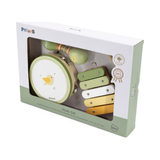 PolarB Bird Wooden Music Set for Toddlers, Includes Tambourine, Maracas and Xylophone, Musical Instrument Toy Kit for Early Learning and Creative Play, 18 Months and Up