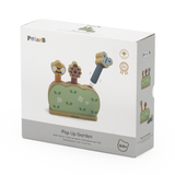 PolarB Wooden Pop-Up Garden Toy for Toddlers, Jumping Animal Peg Game for Fine Motor Skills, Hand-Eye Coordination and Cause-and-Effect Learning, Age 18 Months+