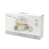 PolarB Wooden Ride-On Trike for Toddlers, Eco-Friendly Wooden Bear Trike with Steering Lock and EVA Wheels, Motor Skill Development Ride-On Toy for Ages 12 Months and Up