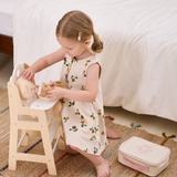 PolarB Wooden Doll Feeding Set for Kids, 8-Piece Pretend Play Set with Bag, Encourages Empathy, Imaginative Role Play and Social Skills, Ages 3 and Up