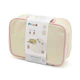 PolarB Wooden Doll Feeding Set for Kids, 8-Piece Pretend Play Set with Bag, Encourages Empathy, Imaginative Role Play and Social Skills, Ages 3 and Up