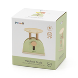 PolarB Wooden Kitchen Scales for Kids, Educational Pretend Play Toy for Role-Playing, Math Skills and Balance Concepts, Durable Wood Construction, Ages 3 and Up