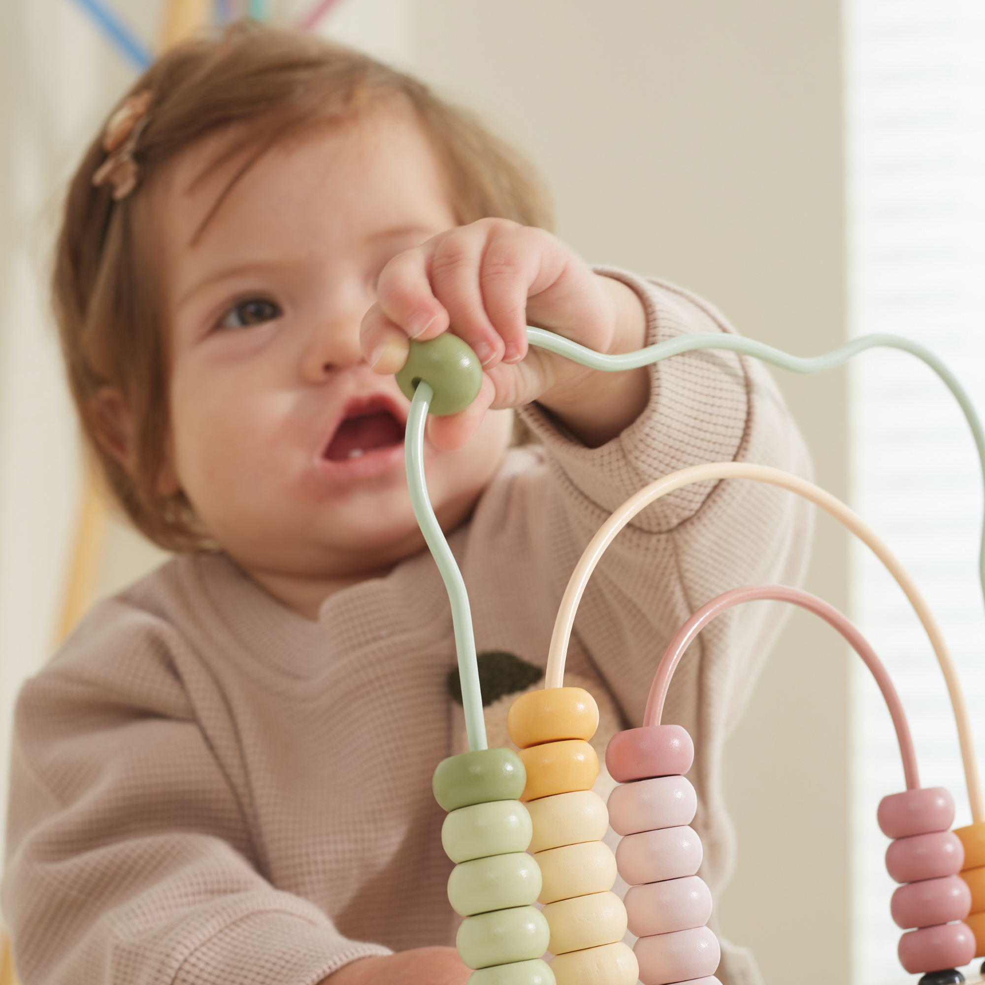 PolarB My First Numbers Wooden Abacus, Bear Design Counting Toy for Toddlers, Educational Math Toy for Ages 12 Months and Up
