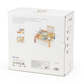 PolarB Wooden Musical Activity Table for Toddlers, Multi-Instrument Music Toy Includes Xylophone, Drum, Gong, Bell and More, for Ages 18 Months and Up