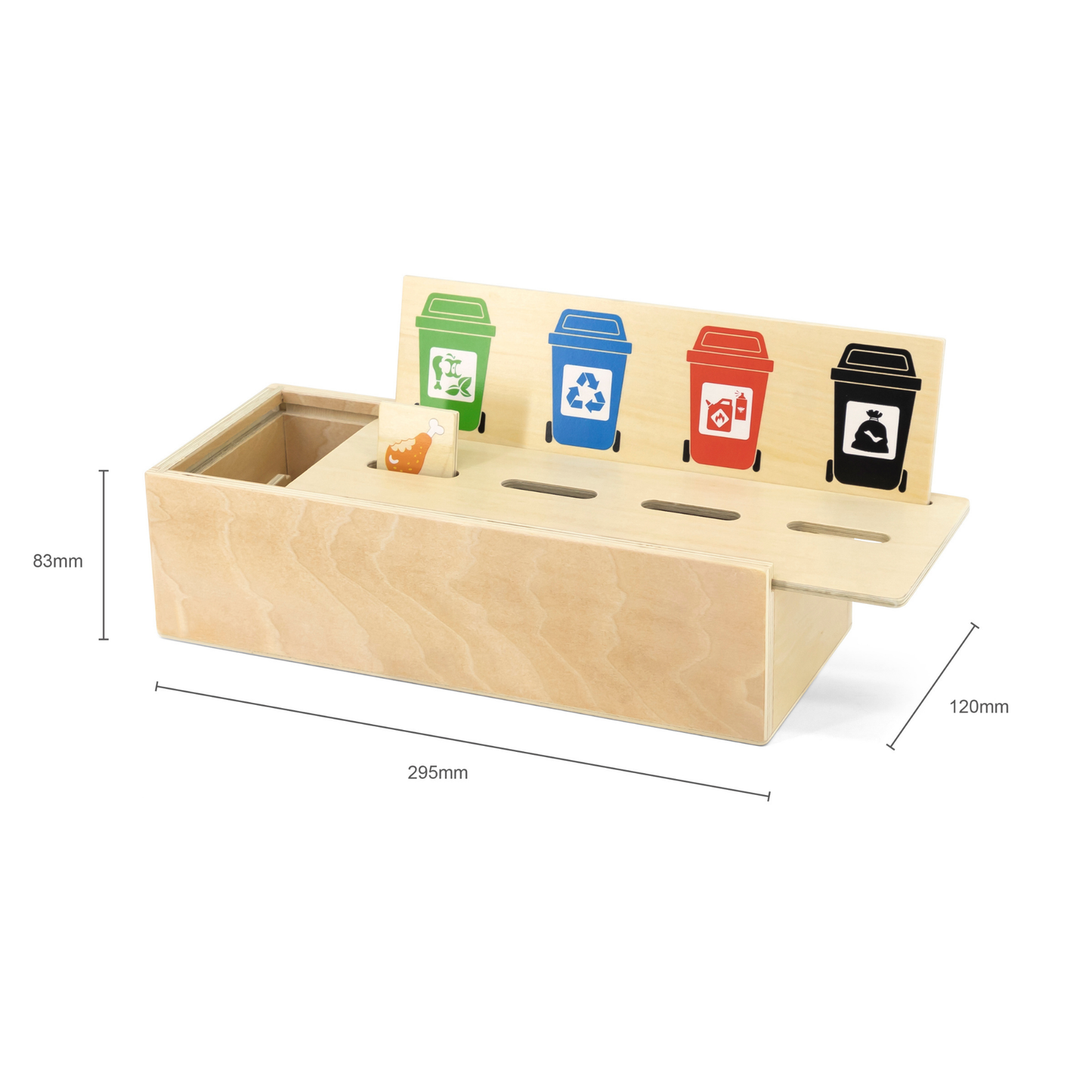 Viga Wooden Waste Sorting Toy, Montessori Educational Recycling Game, Develops Concentration, Classification & Environmental Awareness, Eco-Friendly & Non-Toxic, for Boys & Girls Ages 3+