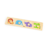 Viga Set of 12, 4 Piece Knob Puzzle, Montessori Wooden Toy, Develops Sensory, Cognitive & Fine Motor Skills, Non-Toxic & Eco-friendly Kids Educational Toy, Suitable for Boys and Girls Aged 12M+