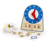 Viga Montessori Learning Clock, Wooden Time Teaching Toy with Movable Hands & Cards, Builds Logic & Fine Motor Skills, Eco-Friendly & Non-Toxic Educational Toy, for Boys & Girls Ages 3+