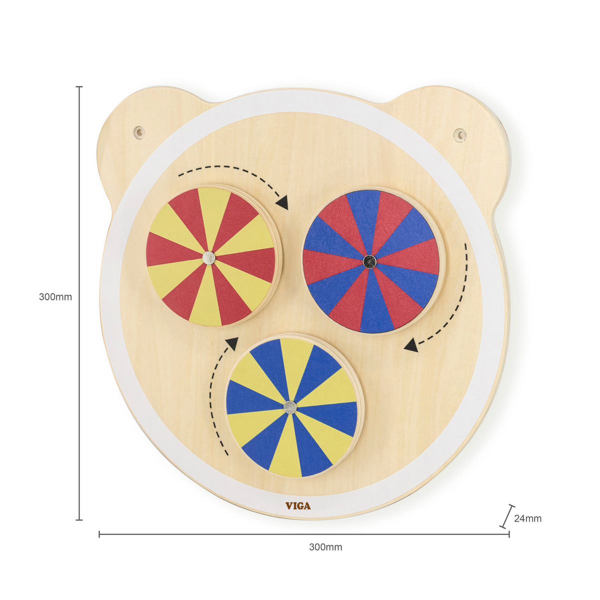 Viga Mixing Colors Wall Toy, Montessori Wooden Color Blending Panel with Rotating Discs, Builds Visual Perception & Coordination, Eco-Friendly & Non-Toxic Toy, for Boys & Girls Ages 18M+